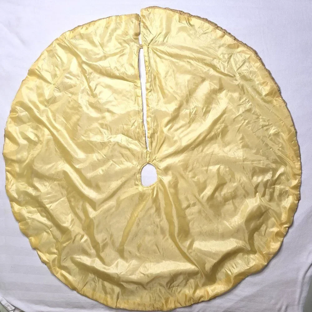 Gold Satin Christmas Tree Skirt 52